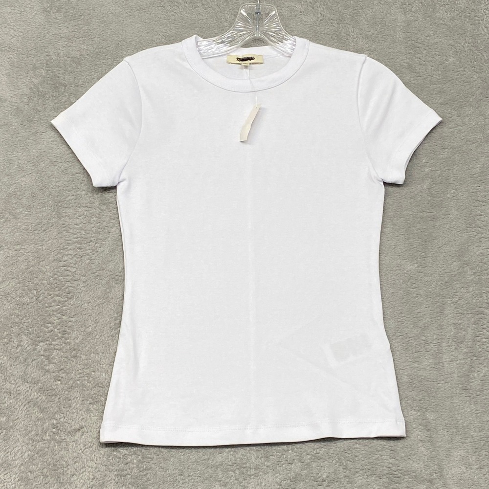 Madewell Womens Small White The 90s Crewneck Tee Cotton Crew Neck Shirt NY932 - Picture 4 of 10